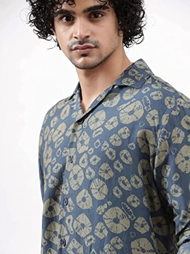 Image of DHRUVI TRENDZ Mens Hawaiian Shirts |Short Sleeve |Casual Button Down| Beach |Vacation| Summer Shirt