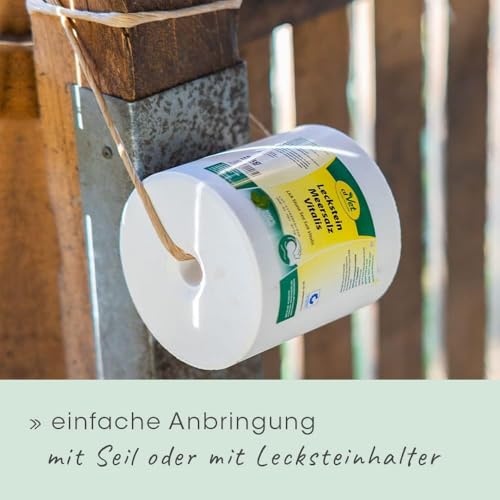 cdVet Leckstein Meersalz Vitalis 5 kg - Natürliche Salzzufuhr für Tiere, Reich an Elektrolyten und Mineralien