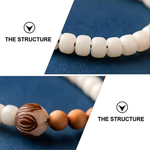 VILLCASE Encanto Do Telefone da Sorte Branco Jade Bodhi Lotus Chaveiro Enfeite de Suspensão Do Inter