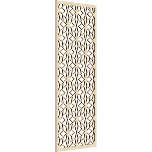 Image of 23 3 /8 inchW x 59 3 /8 inchH x 3 /8 inchT Lake Decorative Fretwork Wood Wall Panels, Birch