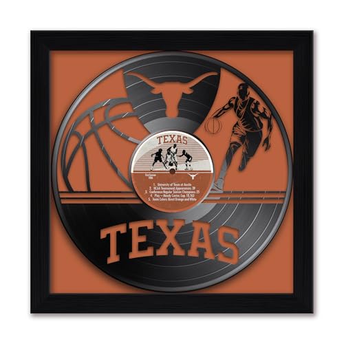 Sporticulture NCAA Texas Basketball Wall Art Framed Vinyl