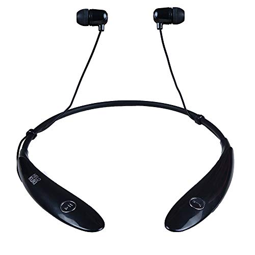 Image of Helo Kuki HKB111 Bluetooth Headphones Neckband Wireless Headset with Mic for Gaming Sports Mobile Tablet Laptops and Compatible for All Android /iOS Devices (Black)