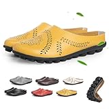 Cuir creux de qualité supérieure : ces pantoufles creuses décontractées sont fabriquées en cuir véritable avec des perforations stratégiques pour une circulation d'air supérieure pour garder les pieds au frais et au sec toute la journée