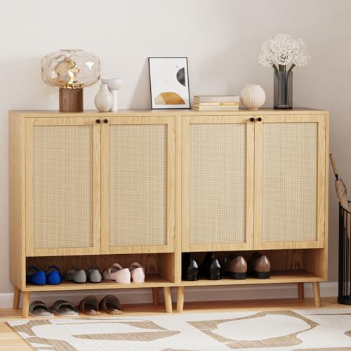 Kfo 0039 Shoe Cabinet With Doors, 5 Tiers Shoe Cabinet With Adjustable Shelves For Entryway, Free Standing Shoes Rack Storage Organizer For Sneakers, Leather Shoes thumb #6