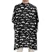 Hair Salon Cape for Stylists and Barbers, Retro Mustache (Black with Gray Mustache)