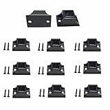 Langdoly 1/2" Iron Baluster Level Shoes for Indoor Stairs Satin Black (Pack of 10pcs) (Flat Level Sh