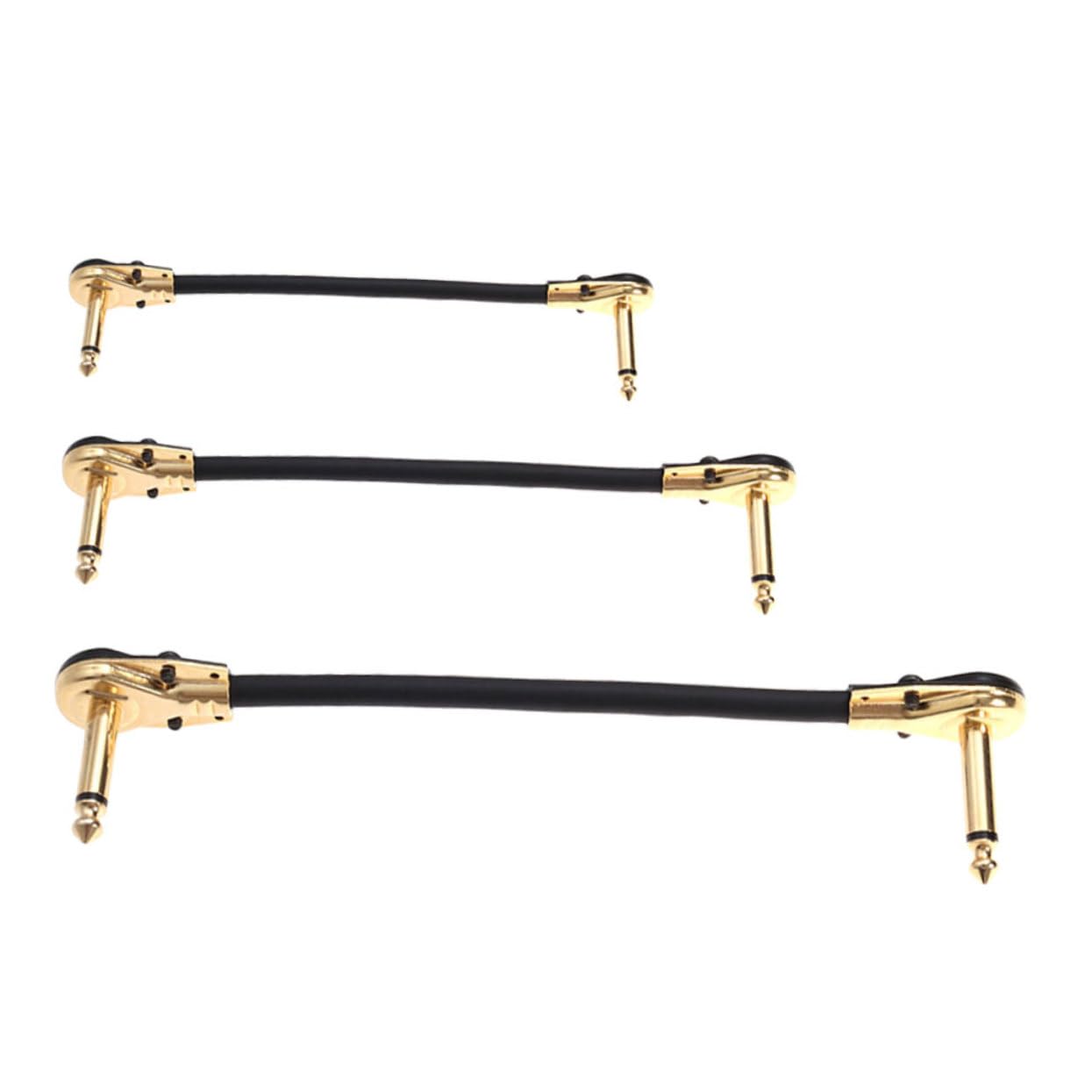 Toddmomy 2 Series Cable De Audio Para Guitarra De Conector Plano Accesorio De Guitarra Eléctrica Transmisión Confiable Y Práctica 3 Piezas*2