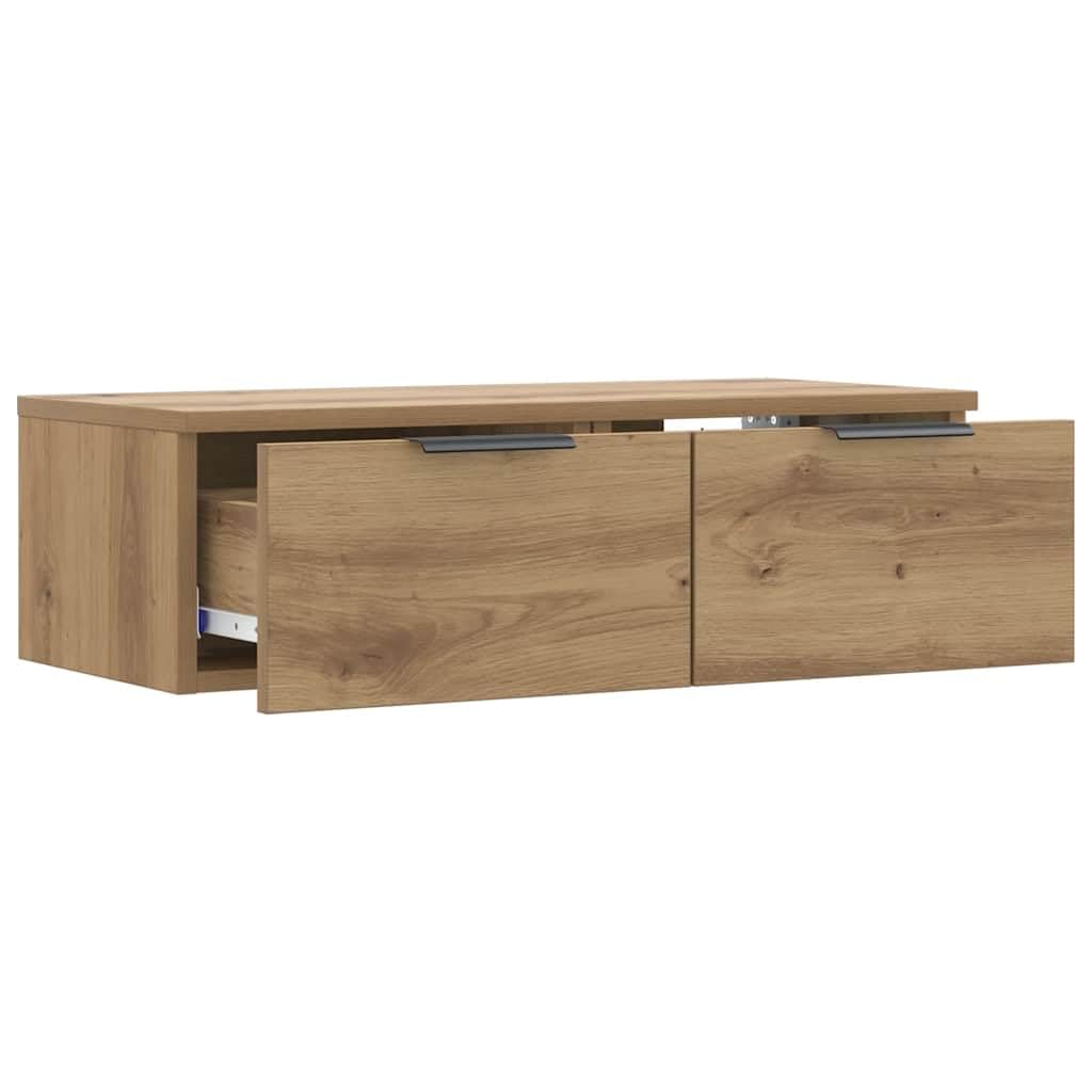 vidaXL Armadietto a Muro Rovere Artigianale 68x30x20 cm in Truciolato, Mobile pensile, mobiletto a Muro, armadietto a Parete, Mobile a Muro
