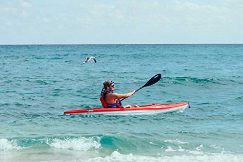 Image of Pelican- Standard Kayak Paddle - Aluminum Shaft and a Durable Polypropylene Blade - 0 /65 Blade Angle - with Drip Ring