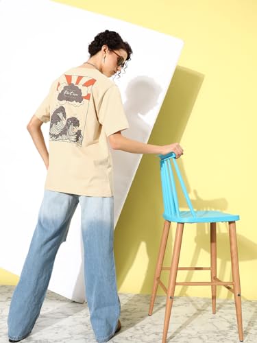 Image of Dillinger Blue Graphic Oversized T-Shirt