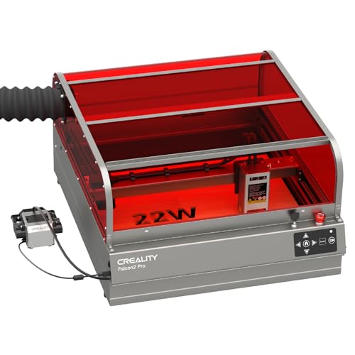 Creality Falcon 2 Pro S 22 Laser Engraver with Air Assist 22W Enclosed Laser Engraver and Cutter Machine Camera Visual Assistance Laser Engraving Machine for Wood Metal Gifts Batch Process