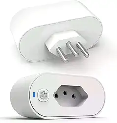 Tomada Inteligente Wifi Tuya Smart Life Google Alexa 16a Monitoramento de Energia