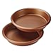 Ayesha Curry Nonstick Bakeware Nonstick Baking Pan Set / Nonstick Cake Pan Set, Round - 2 Piece, Brown