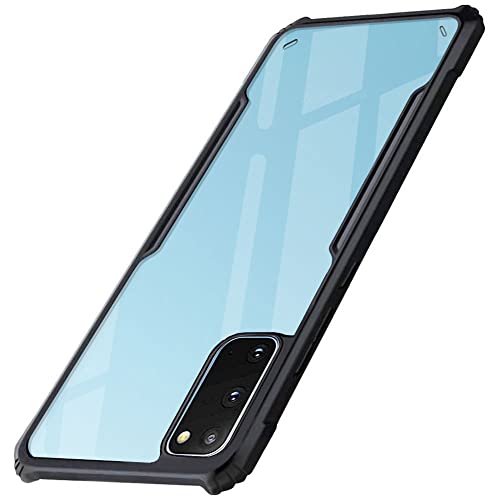 Image of WOW IMAGINE Shock Proof Clear Protective Back Case for Samsung Galaxy S20 - AirEDGE Technology | Full Camera Protection | Back Case Mobile Cover for Samsung Galaxy S20 - Black