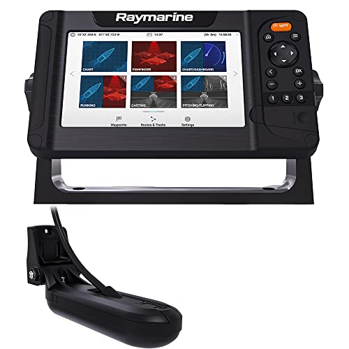 Raymarine Element 7 HV with HV-100 Transducer and Navionics+ US and Canada Charts, Black
