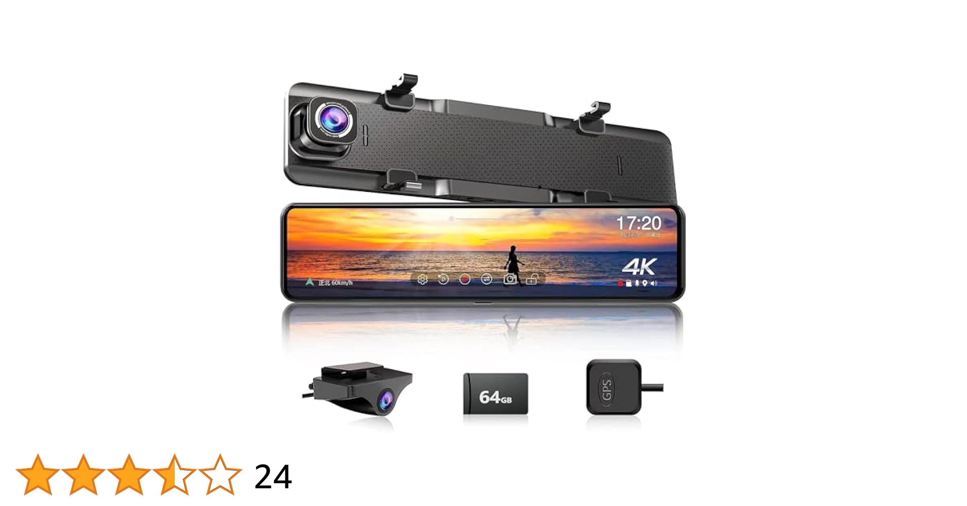 JADO ミラー型前後ドライブレコーダーG850+ おまけ付き Amazon.co.jp: JADO ドライブレコーダー ミラー型 4K 12インチ