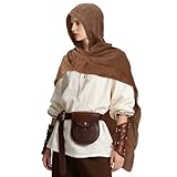 Cadeau parfait:Cette écharpe à capuche simple et élégante est le cadeau idéal pour les fans inconditionnels de Dune, Star Wars et les amateurs de costumes médiévaux pour Halloween.