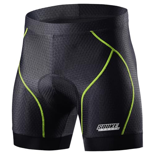 Souke Sports Men's 4D Padded Bike Shorts Cycling Underwear MTB Road Liner