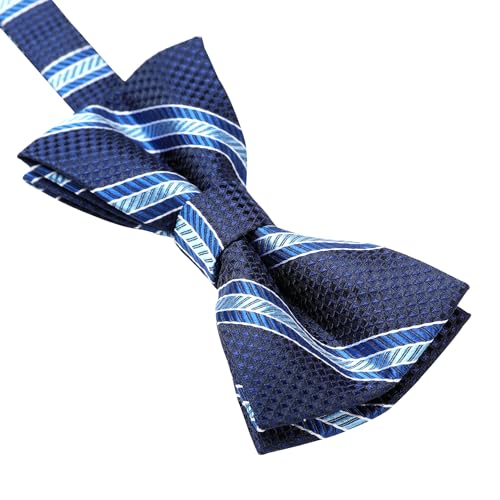 Image of HISDERN Bow Ties for Boys Pre Tied Toddler Bow Tie Adjustable Kids Bowties Clip On Fun Patterned Bowties for Wedding Party
