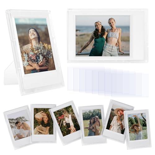 HIYQIN Marco de fotos transparente esmerilado de 2 x 3, paquete
