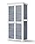 Bealife 63.2" Outdoor Storage Cabinet with Double Doors, Lockable Vertical Storage Shed with 3 Shelves Organizer, Waterproof Fir Wood Tool Closet Shed for Garden, Backyard, Patio, and Lawn -Grey