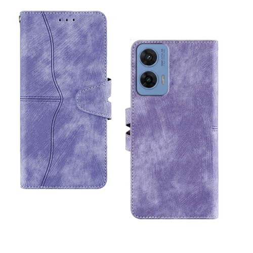 Image of amazon basics Moto G96 5G Flip Cover | Card Pockets Wallet & Stand | Flip Cover for Moto G96 5G (Purple)