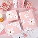 JarThenaAMCS Boho Daisy Wrapping Paper -Mini Roll- 17In x 32.8Ft Cute Pink White Flower Gift Wrap Paper Classic Craft Paper for Spring Summer Baby Shower Birthday Wedding DIY Craft Supplies