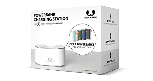 Fresh 'N Rebel Base di Ricarica per Powerbank, Bianco