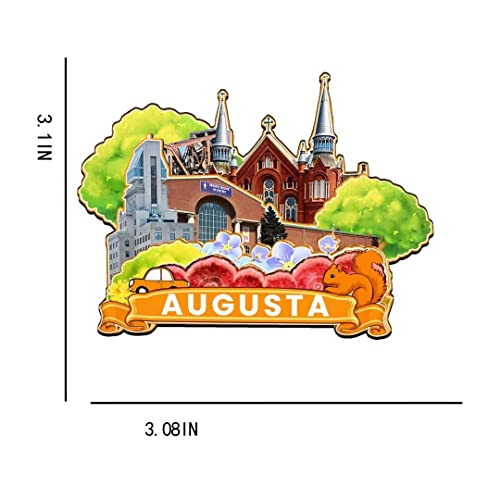 Imán Decorativo de Madera Augusta Georgia USA miniatura 3