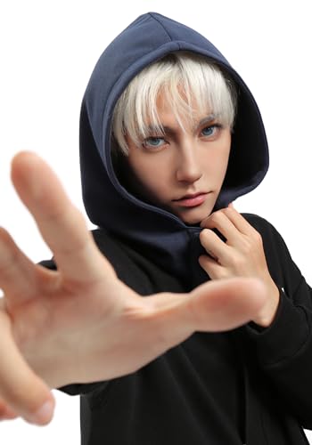 DAZCOS Anime Scarf Hood Neck Warmer Hooded Button Collar Hat Cosplay Costume Accessories for Party Halloween4