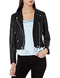 Strukturiertes Vanleder cupcakes and cashmere Damen INES Jacke, schwarz, Groß