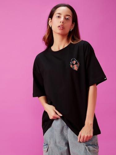 Image of Bewakoof Women's Graphic Printed Oversized Fit T-Shirt