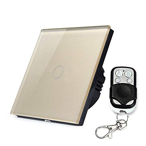 Interrupteur mural smart home light touch noir en verre pour contrôler votre salon à distance