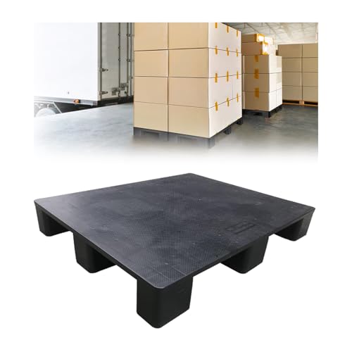 DurabLogistics & Transport Palette en plastique imperméable avec barrière anti-humidité Noir 100 x 80 x 14 cm