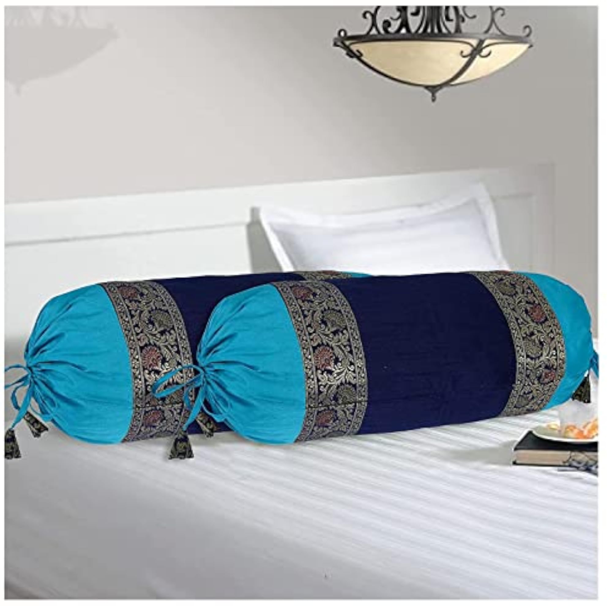 Polydupion Silk Jacquard Bolster Covers