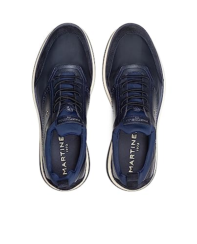 Martinelli Para Hombre. 1606-2733X1 Zapatillas De Piel Walden Marino (42), Plano, Cordones, Casual - 6