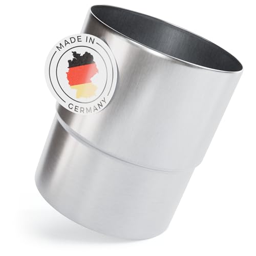 greate Fallrohr Adapter 100 mm aus Titan Zink - Steckmuffe DN 100 für Fallrohre mit 100mm Durchmesser - Titanzink Ablaufrohrverbinder für Dachrinnen Entwässerung - Muffe Regenfallrohr Zink