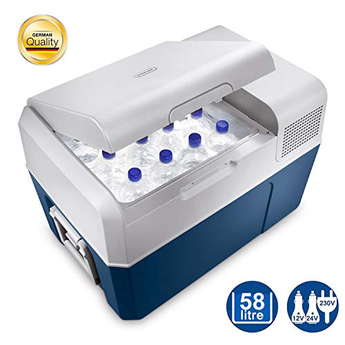 Mobicool MCF60 Elektrische Kompressor-Kühlbox 58 L für Auto LKW Boot Steckdose Energielabel