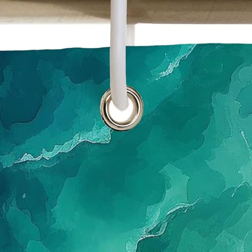 Rideau de douche 120x120 cm bleu imperméable en polyester