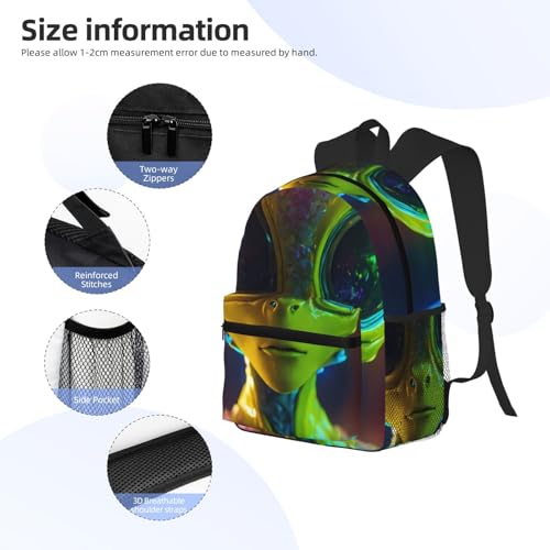 Sac à dos de voyage multifonction noir et imprimé Alien Planet - 5