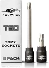 T50 Torx Bit Socket - 3/8 Drive - 2 Pack Includes 3.5" Long & Short 2" Bit - Industrial Grade S2 Alloy Steel