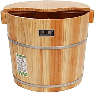 Barril de madeira para spa dos pés Banheira de banho de pés de madeira, barril de banho para pés de sauna, balde para lavar os pés, bacia de imersão para pés domésticos, barril para lavar os pés para