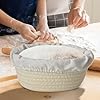 Dough Rising Basket - Bread for Sourdough Homemade Loaves | Eco Friendly Rattan with Linen Liner Option, Breathable Structure Promotes Even Fermentation, Easy Cleaning 3.74x7.87x3.35in #2