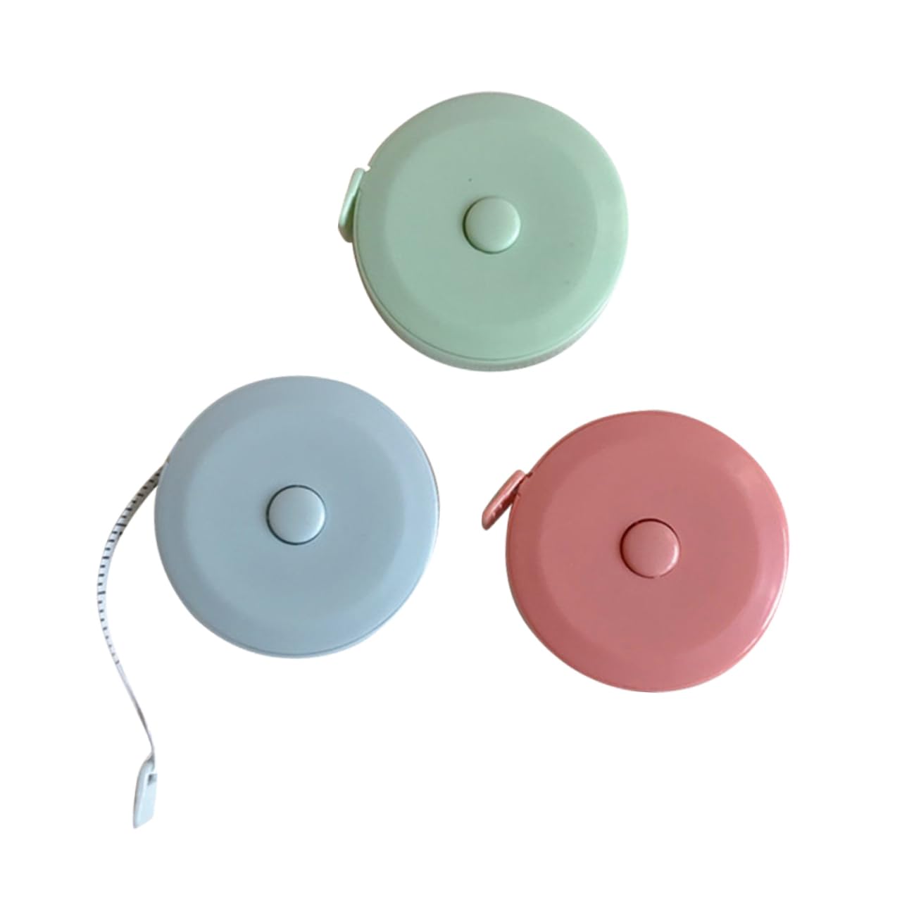 HOMSFOU 3 Pack Retractable Measure Tape Soft Measuring Ruler for Sewing Craft Tailoring Portable