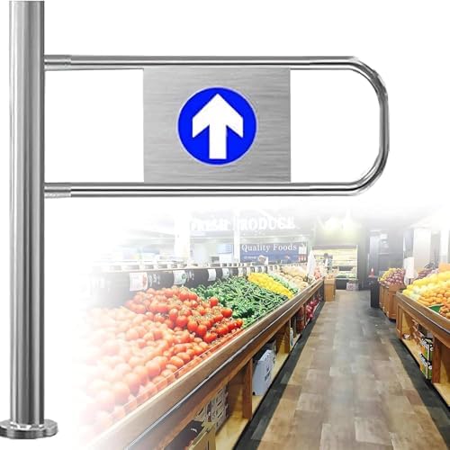 Automatic Closing Swing Gate - Durable 50-100cm Pedestrian Door, 90° Manual Open - Secure Rebound Access for Supermarkets, Factories, Parks - One-Way Entrance Solution