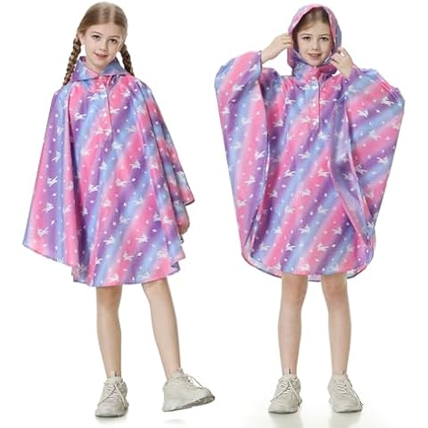 Habaylin Kids Waterproof Rain Poncho Cover