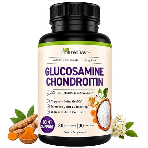 Glucosamine Chondroitin MSM for Joint Support - with Collagen and Turmeric - Supplement for Mobility, Flexibility & Comfort - for Men & Women, 90 Capsules