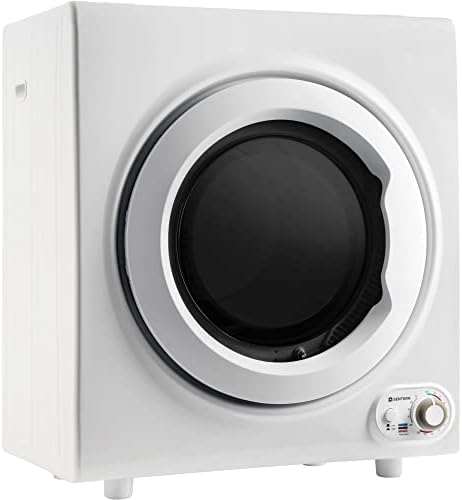 Merax Compact Laundry, Electric Portable Clothes Dryer with Stainless Steel Tub, Panel Downside Easy Control with 4 Automatic Drying Mode, White