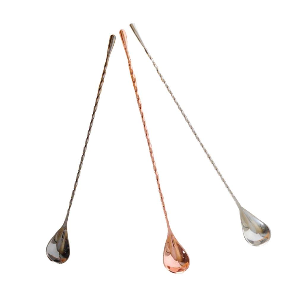 Comiart Set 8 Cucchiai Con Manico Lungo In Acciaio Inox - Per Mescolare Gelato, Frappè, Caffè E Tè Freddo