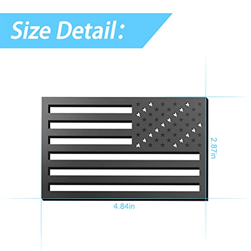 American Flag Emblem Decals, 2 Pack 3D Us Flag Emblem Stickers For Cars, Trucks, Suvs And More, Matte Black Car Military Patriotic Emblem Stickers Decals #TOP1